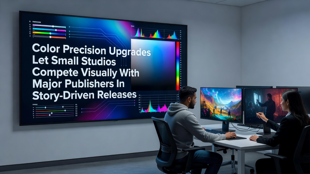Color grading workstation showing advanced precision tools used in game development pipelines