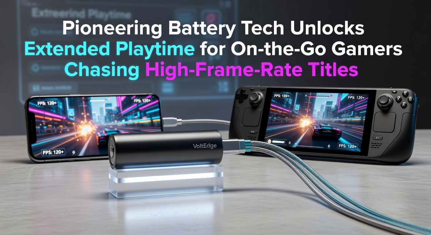 Advanced battery cells powering high-performance mobile gaming sessions with extended runtime indicators